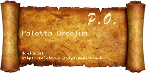 Paletta Orsolya névjegykártya